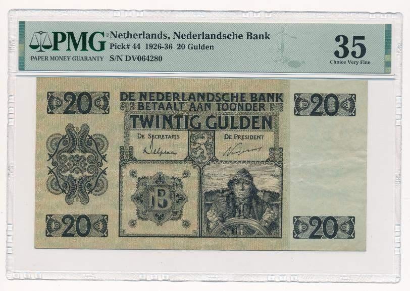 Nederland 20 Gulden 1931 Roerganger PMG 35, Postzegels en Munten, Bankbiljetten | Nederland, Ophalen of Verzenden, Euro's, Los biljet