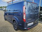 Ford Transit Custom 310 2.0 TDCI L1H1 Sport 170 pk automaat, Auto's, Euro 6, 4 cilinders, Blauw, Leder en Stof