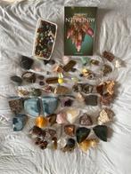 Grote collectie mineralen en edelstenen met boek, Verzamelen, Ophalen of Verzenden, Mineraal