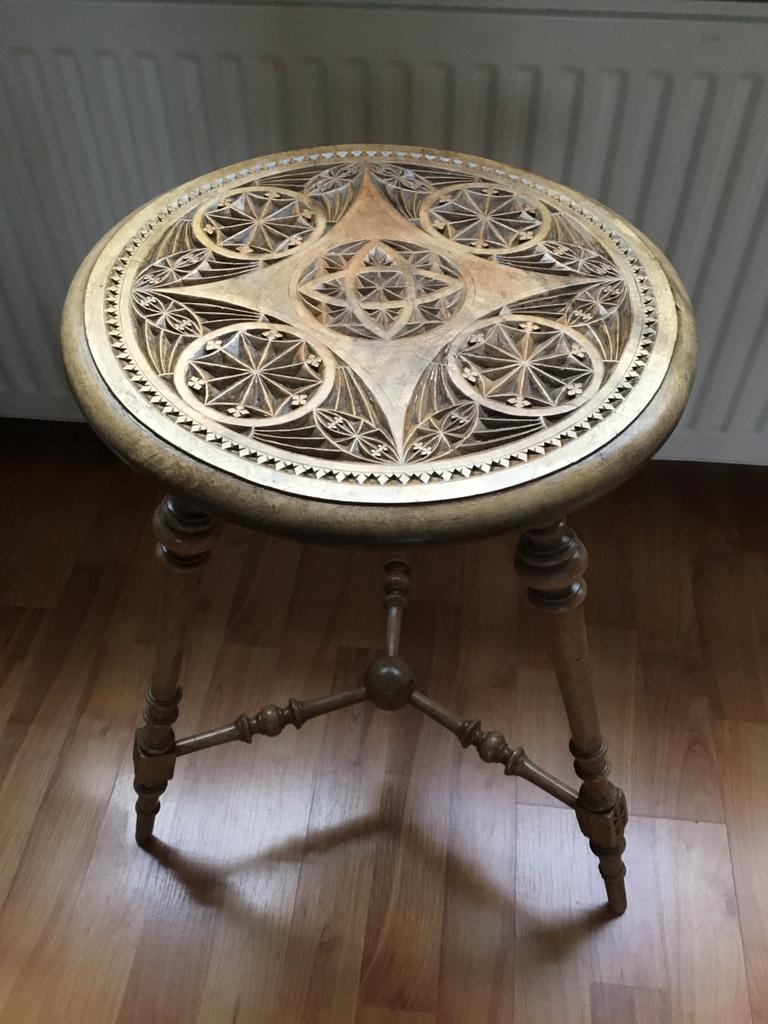 Vintage of antieke bijzettafel, Antiek en Kunst, Antiek | Meubels | Tafels, Ophalen of Verzenden