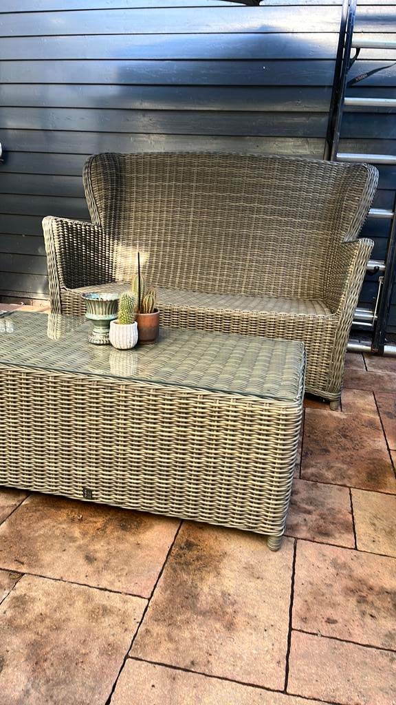 Tuinset, Tuin en Terras, Ophalen of Verzenden, Zo goed als nieuw, Wicker, Bank