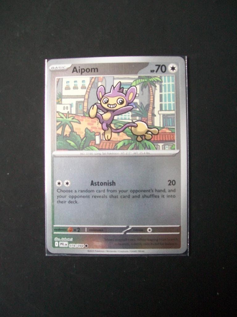 1017. Nieuwe Pokemon Kaart Holofoil AIPOM HP 70 (078/094), Verzenden, Nieuw, Losse kaart, Foil