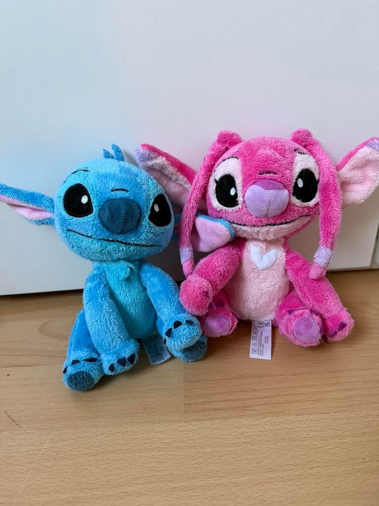 Stitch en Angel knuffels  roze en blauw van Disney, Ophalen of Verzenden, Gebruikt, Overige typen