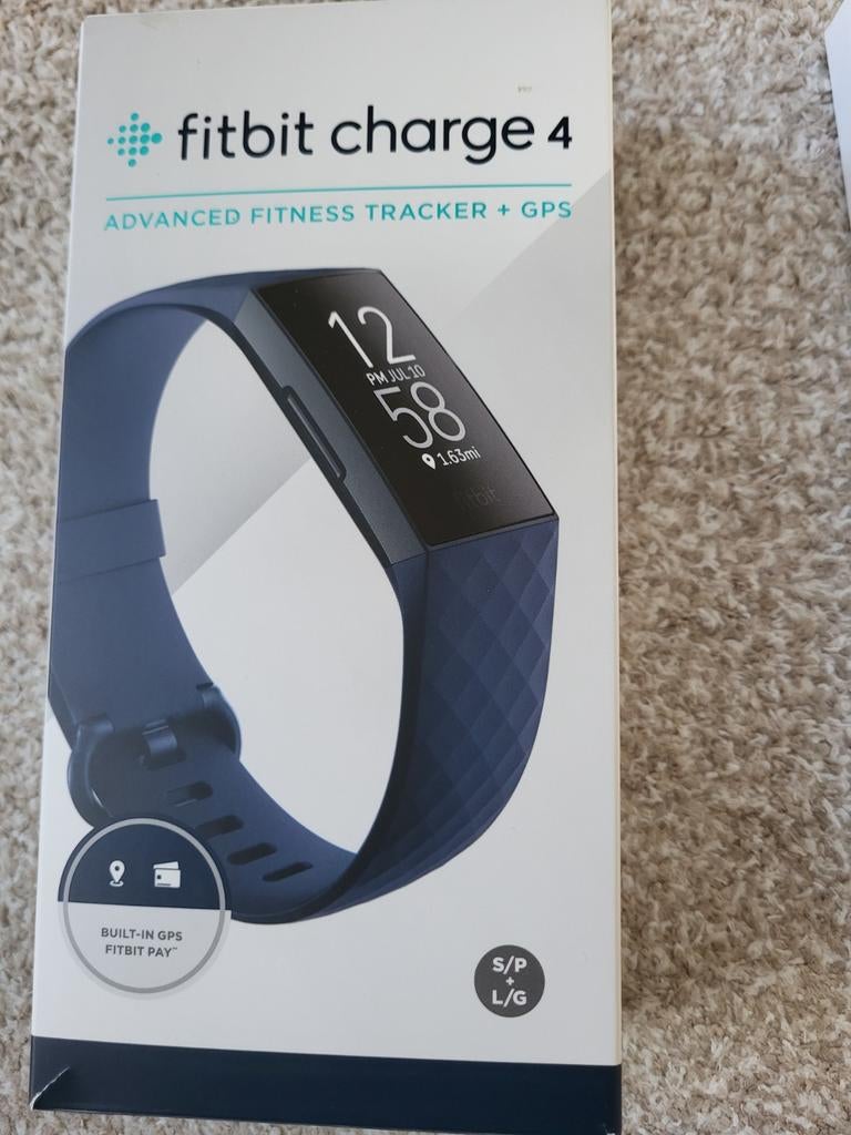 Fitbit Charge 4 Advanced Fitness Tracker + GPS, Sieraden, Tassen en Uiterlijk, Activity trackers, Blauw, Ophalen of Verzenden