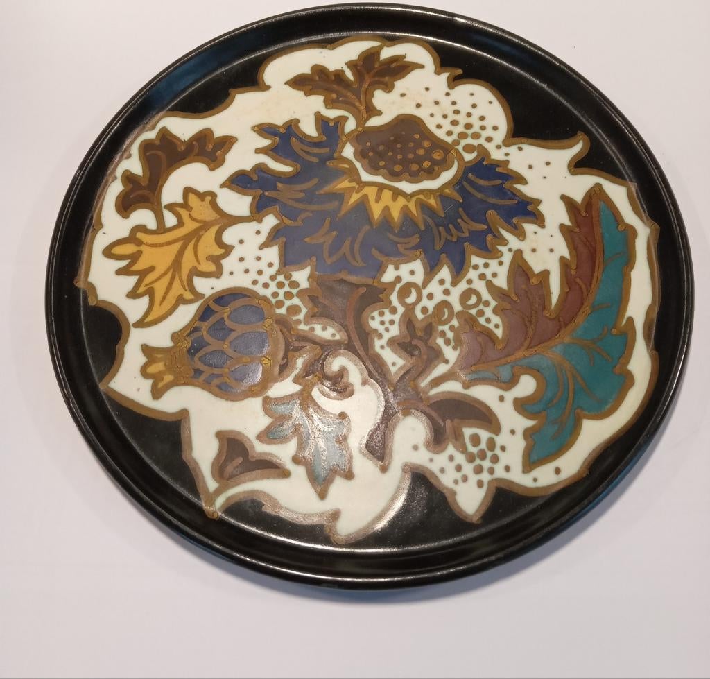 Gouda Plateel keramisch bord, Antiek en Kunst, Ophalen of Verzenden