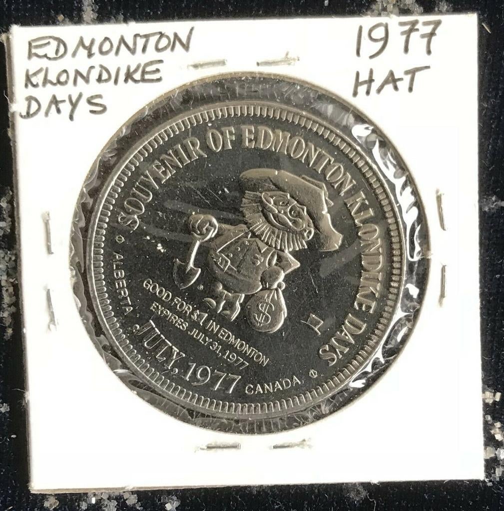 Canada - Edmonton Klondike Days 1977 - Privy Hat - Circ., Postzegels en Munten, Munten | Amerika, Verzenden, Noord-Amerika, Losse munt