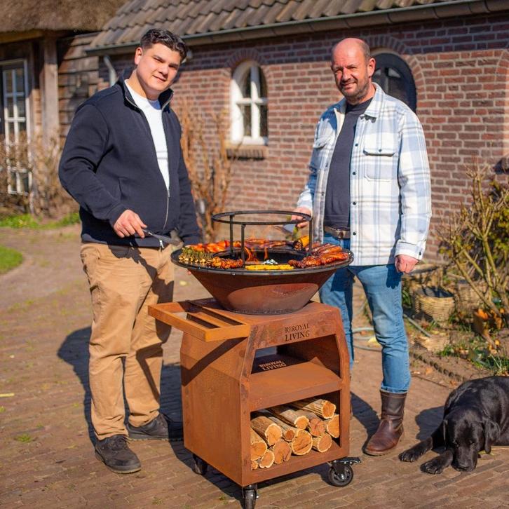 Plancha BBQ grill Maestro 70 Cortenstaal Nieuw  buitenkeuken, Tuin en Terras, Houtskoolbarbecues, Nieuw, Met accessoires, Ophalen of Verzenden