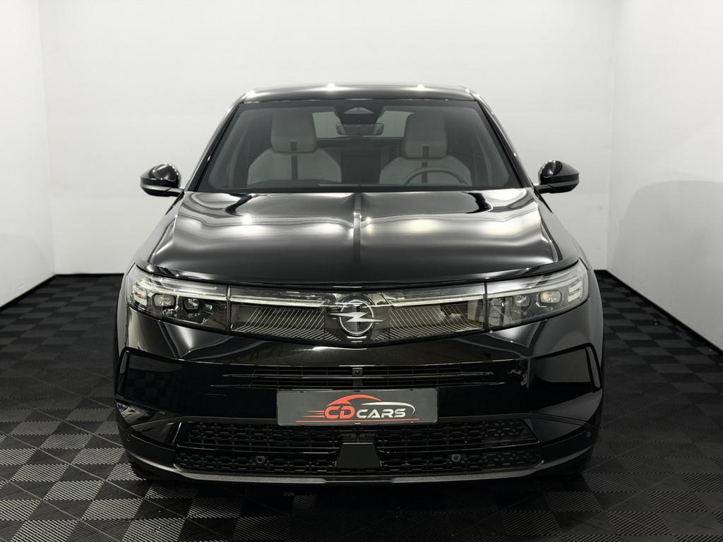 Opel Grandland 1.2 Turbo Hybrid GS-e 360 Camera, Navi, Half, Auto's, Opel, Gebruikt, 1199 cc, Leder en Stof, Zwart