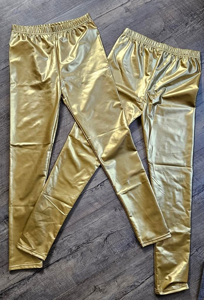 Gouden Legging - Perfect voor Feestjes & Carnaval (Maat S), Kleding | Dames, Legging, Ophalen of Verzenden, Overige kleuren, Maat 36/38 (S)