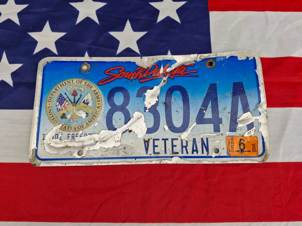 Kentekenplaat USA Army nummerbord Nummerplaat ROADKILL cond., Ophalen of Verzenden, Gebruikt, Auto's