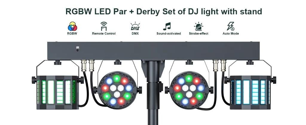 Nieuwe First Class 300W Complete Lichtset 2 met 2 x 40 w, Muziek en Instrumenten, Licht en Laser, Nieuw, Licht, Geluidgestuurd