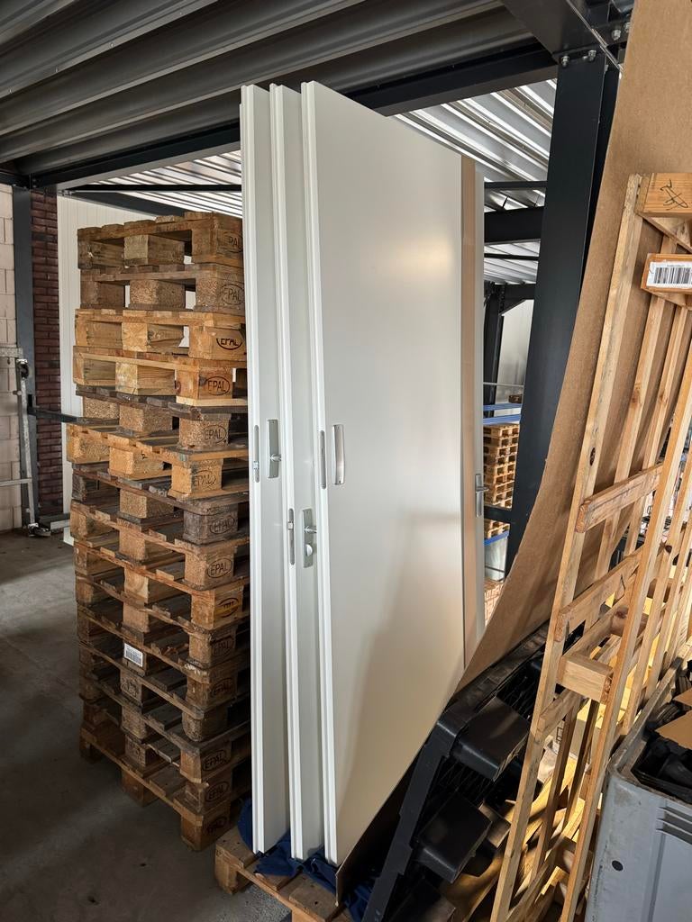 7 Opdek deuren met klinken en sloten - Zo goed als nieuw, Ophalen, 80 tot 100 cm, Geen idee, Binnendeur