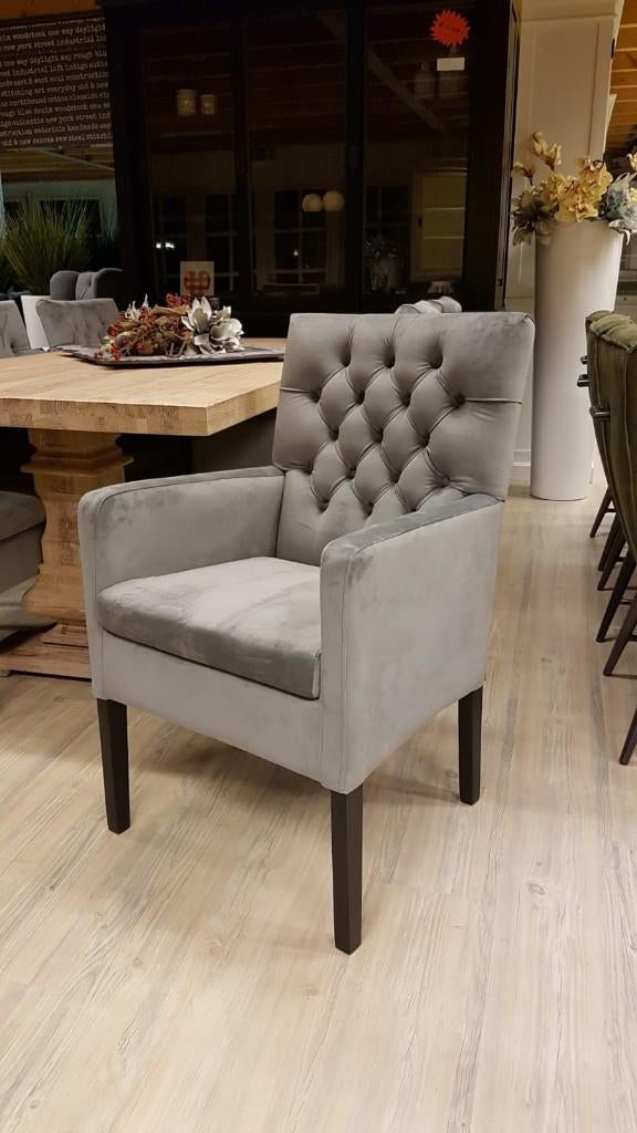 *ACTIE* Landelijke Eetkamerstoel Bianca Stel Zelf Samen (4), Overige kleuren, Ophalen of Verzenden, Stof, Vijf, Zes of meer stoelen