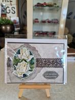 Kaartje condoleance witte rozen, Ophalen of Verzenden, Nieuw, Overige thema's