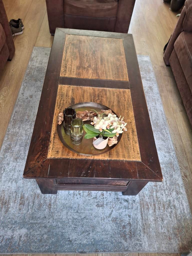 Salontafel Koloniaal Eiken 70x140 cm, Huis en Inrichting, Tafels | Salontafels, Ophalen, Gebruikt, 100 tot 150 cm, 50 tot 100 cm