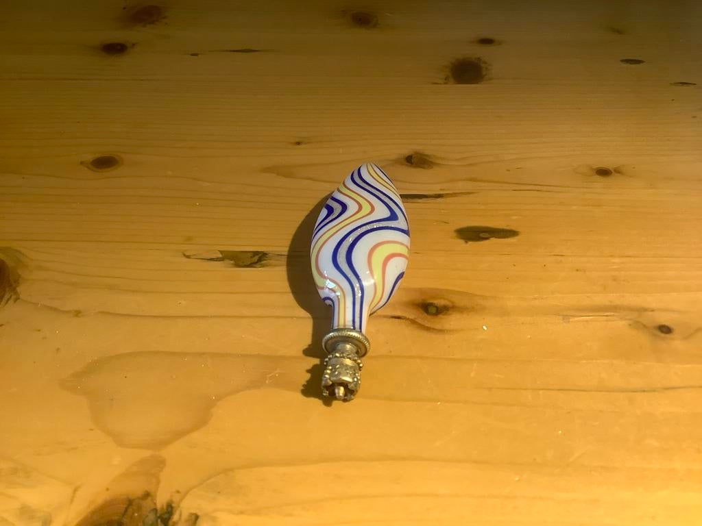 Vintage Murano 'Lay Down' Parfumflesje - Gekleurde Spiraal, Ophalen