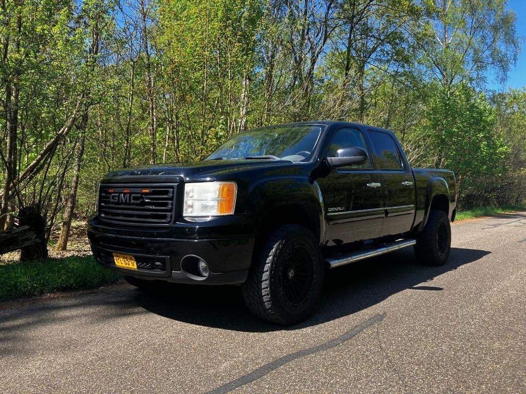 GMC Sierra 1500 Denali 6.2L V8 2013 Zwart LPG, Auto's, Automaat, Euro 5, 3500 kg, Zwart