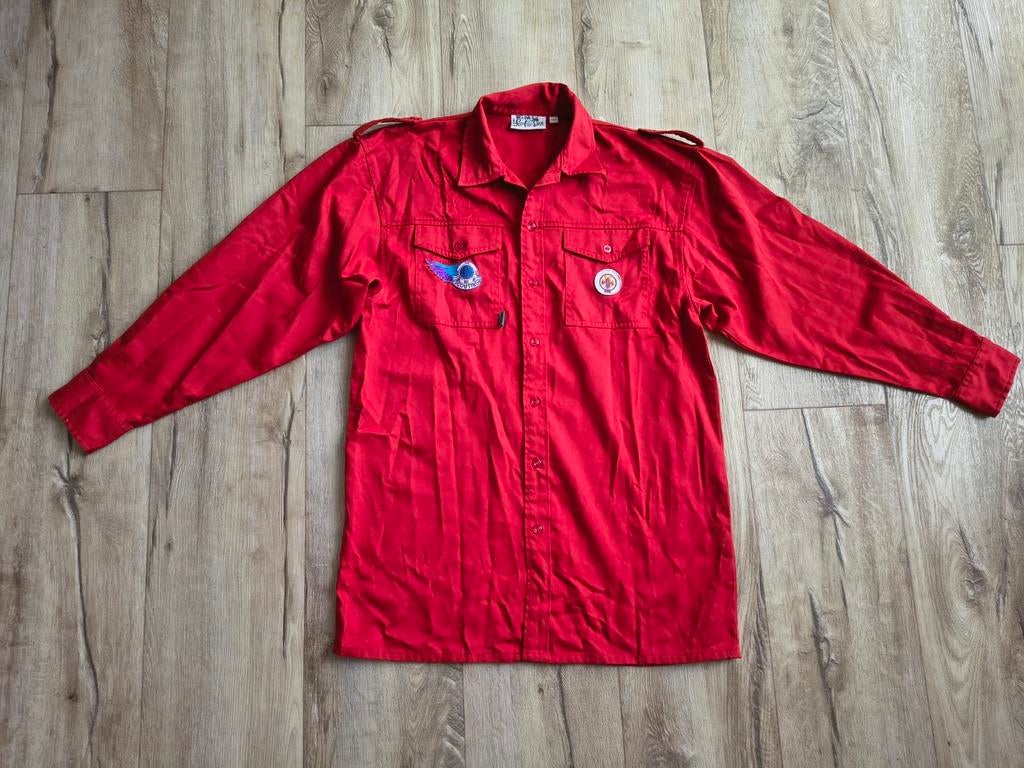 Mooie rode scoutingblouse, Explorers uniform, Scoutshop, 176, Verzamelen, Scouting, Onb, Ophalen of Verzenden, Kleding, Onb