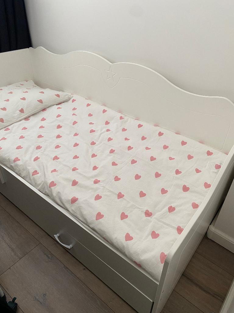 Kinderbed 80 x 180, Kinderen en Baby's, Kinderkamer | Bedden, Gebruikt, 70 tot 85 cm, 180 cm of meer, Ophalen