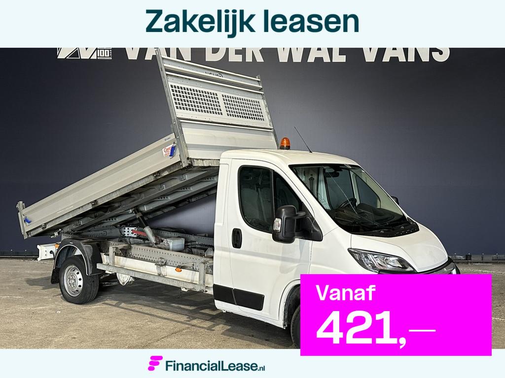 Peugeot Boxer 2.2 BlueHDi 140pk Kipper Open Laadbak Euro6 Bi, Voorwielaandrijving, Stof, Gebruikt, Wit