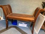 Houten bankje met rugleuning, Antiek en Kunst, Ophalen of Verzenden