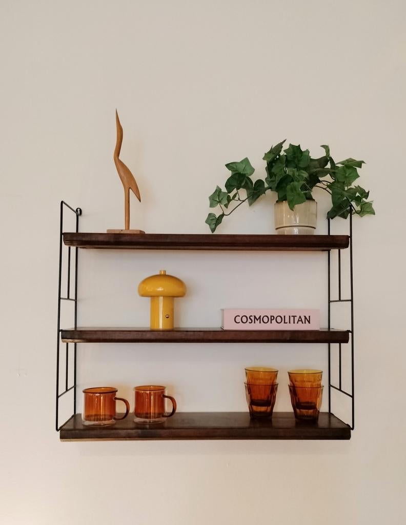 Vintage wandrekje Nisse String stijl, Huis en Inrichting, Woonaccessoires | Wandplanken en Boekenplanken, Ophalen, Gebruikt