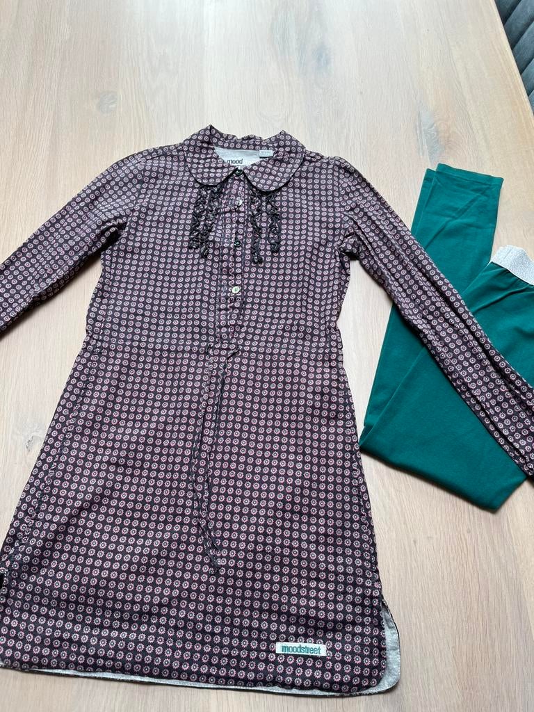 Moodstreet jurk maat 140/146 & legging, Ophalen of Verzenden, Zo goed als nieuw, Meisje, Jurk of Rok