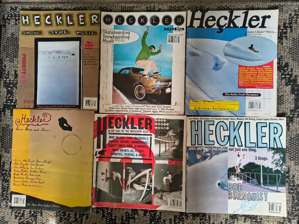 11 nrs Heckler Magazines, ft. skate, snowboarding en muziek, Ophalen of Verzenden, Gelezen, Sport en Vrije tijd