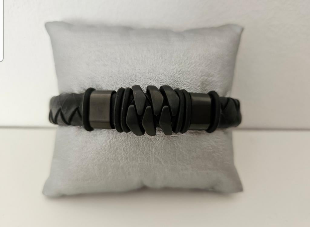 Ixxxi heren armband zwart, Ophalen, Nieuw, Zwart, Leer