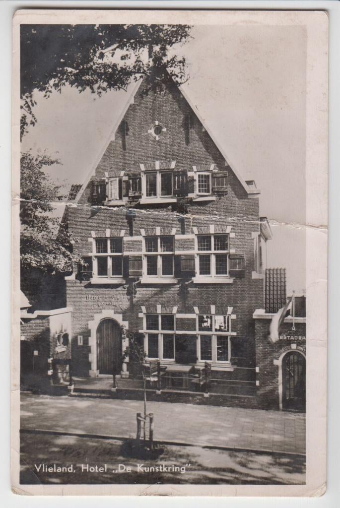 261 Vlieland LEZEN Hotel De Kunstkring Oude Verzonden Kaart, Verzenden, 1940 tot 1960, Gelopen, Friesland