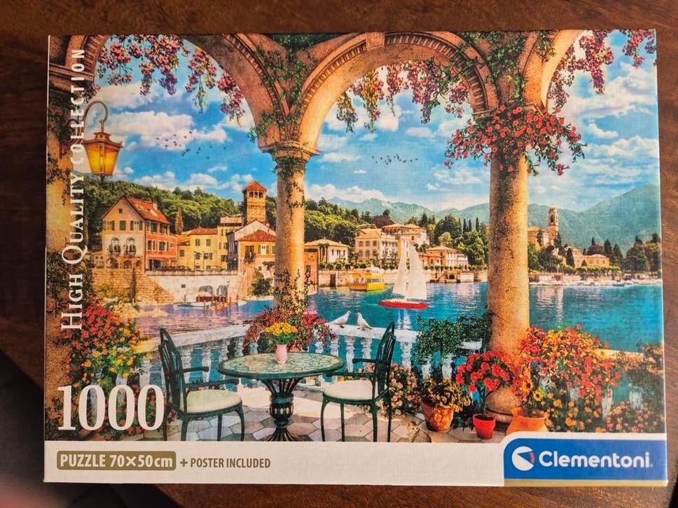 Fraaie puzzel " view on Lake Como" , 1000 stukjes., Ophalen, 500 t/m 1500 stukjes, Zo goed als nieuw