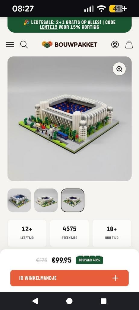 Voetbalstadion Bouwpakket - 4575 Steentjes, Ophalen of Verzenden, Nieuw, Overige merken