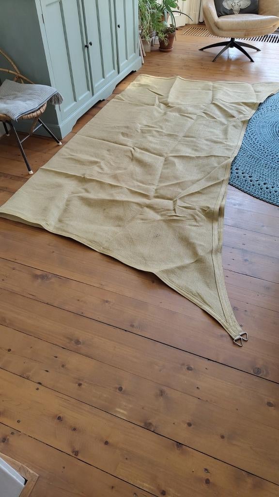Schaduwdoek taupe 300x300cm, Ophalen of Verzenden, Zo goed als nieuw