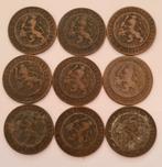 9x 2 1/2 cent 1877, Postzegels en Munten, Munten | Nederland, Ophalen of Verzenden, Koning Willem III, Overige waardes, Setje