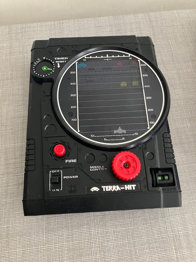 vintage game TOMY electric Terra-hit in originele verpakking, Ophalen, Gebruikt, Shooter, 1 speler