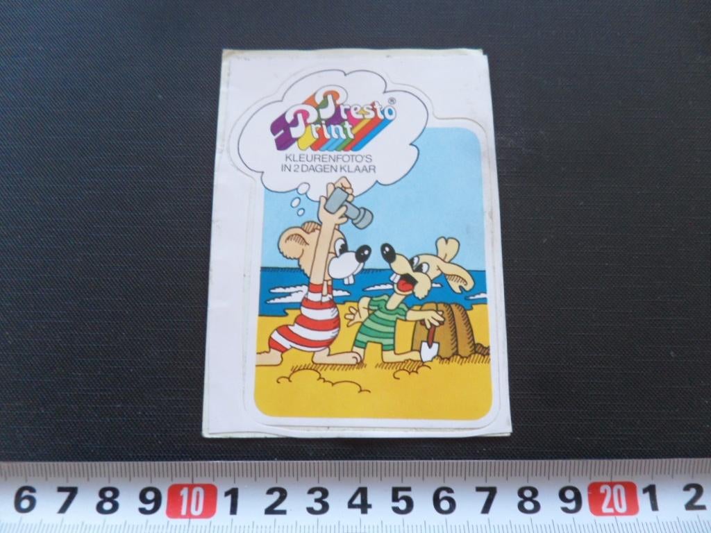 sticker presto print kleurenfoto's in 2 dagen klaar strip *, Ophalen, Zo goed als nieuw