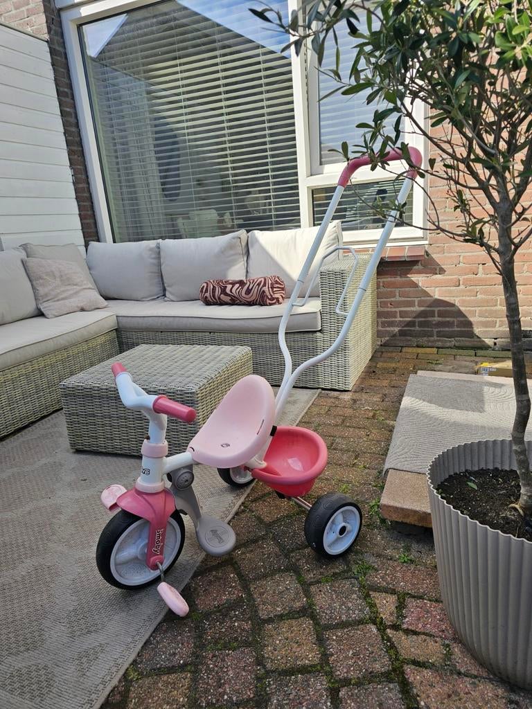 Smoby Be Move driewieler - roze fietsje met duwstang, Ophalen, Gebruikt, Duwvoertuig