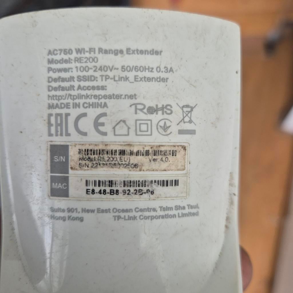 Tp-link wi-fi range extender  model RE200, Computers en Software, WiFi-versterkers, Ophalen of Verzenden