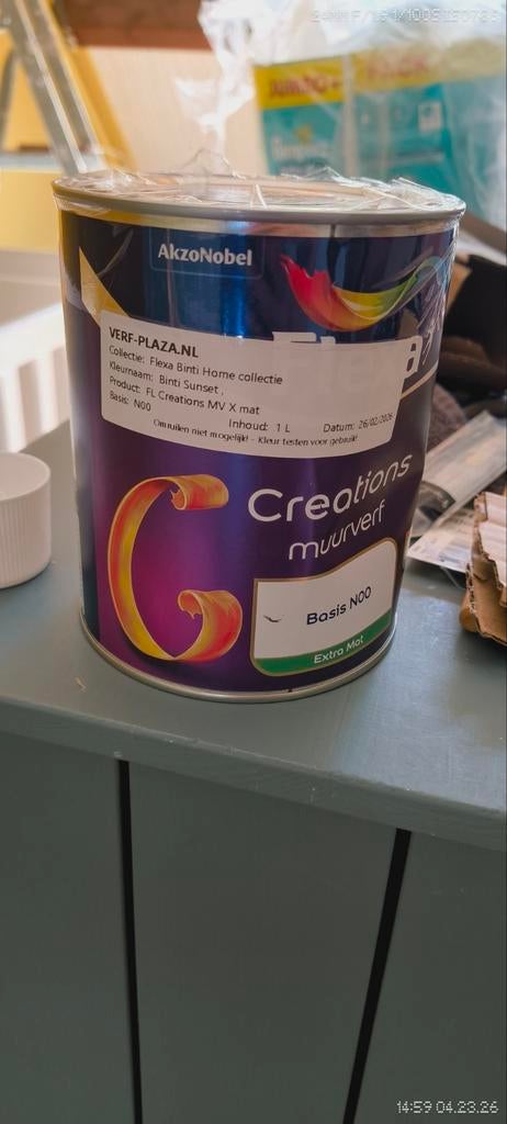 Flexa Creations Muurverf Binti Sunset 1L Extra Mat, Ophalen of Verzenden