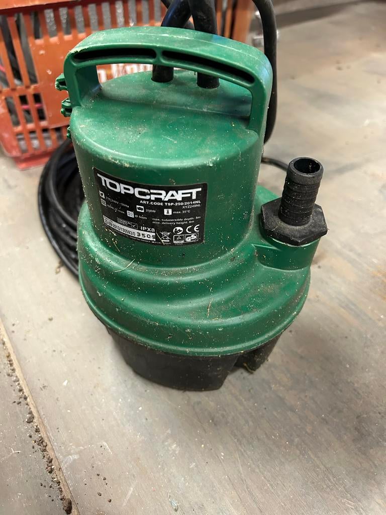 Topcraft Dompelpomp TSP250/2014 - In goede staat, Tuin en Terras, Waterpompen, Ophalen, Gebruikt, Overige typen