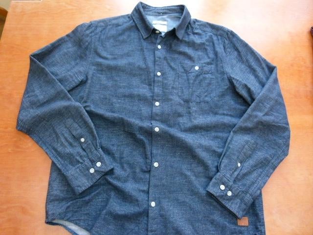 Blauw blouse overhemd J.C. Rags, maat L jeans, Blauw, Ophalen of Verzenden, Zo goed als nieuw, Halswijdte 41/42 (L)