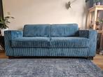 3-zits bank Stuttgart Leenbakker ijsblauw ribstof, Ophalen, Gebruikt, Driepersoons, 75 tot 100 cm
