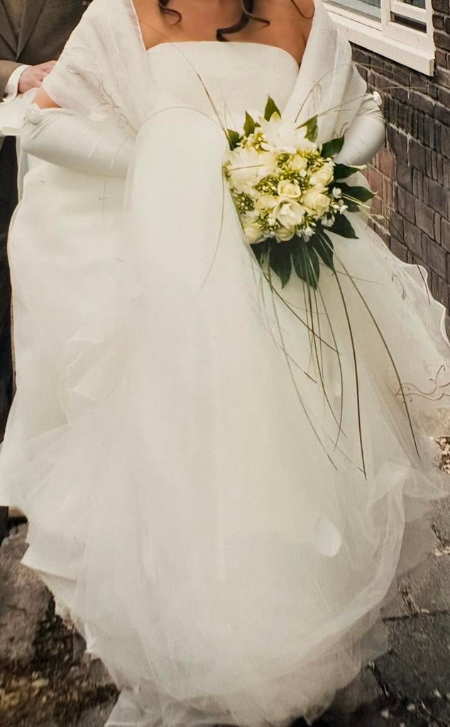 Trouwjurk Ian stuart, Ophalen of Verzenden, Gedragen, Wit, Trouwjurk