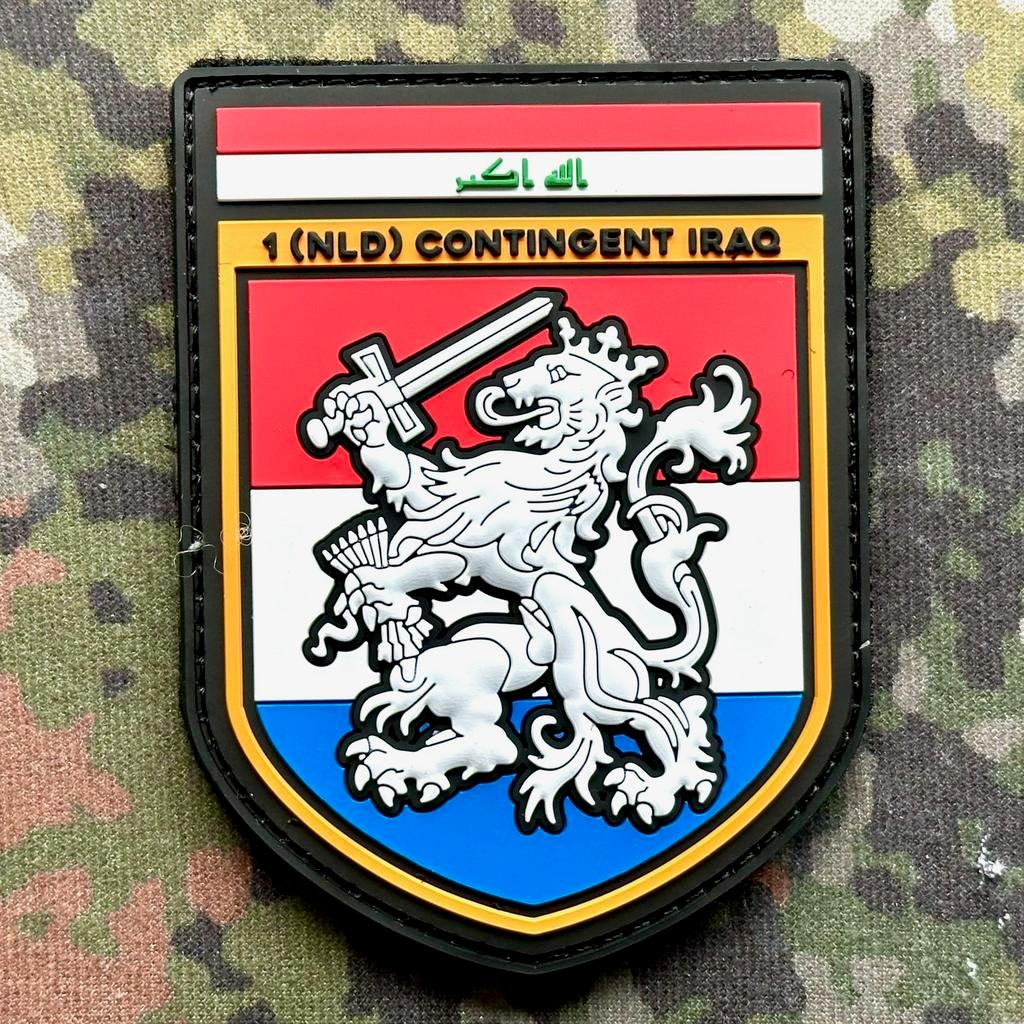 Patch 1 (NLD) Contingent Iraq (PVC), Ophalen of Verzenden, Luchtmacht, Nederland, Embleem of Badge
