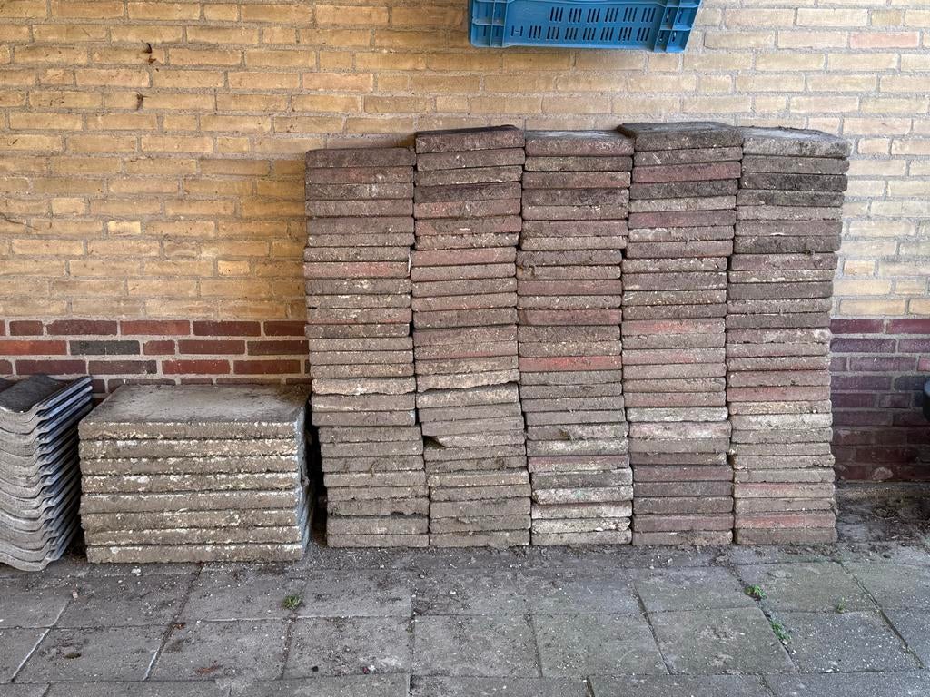 Stoeptegels 30x30, Tuin en Terras, Tegels en Klinkers, Ophalen, Gebruikt, 10 m² of meer, Beton