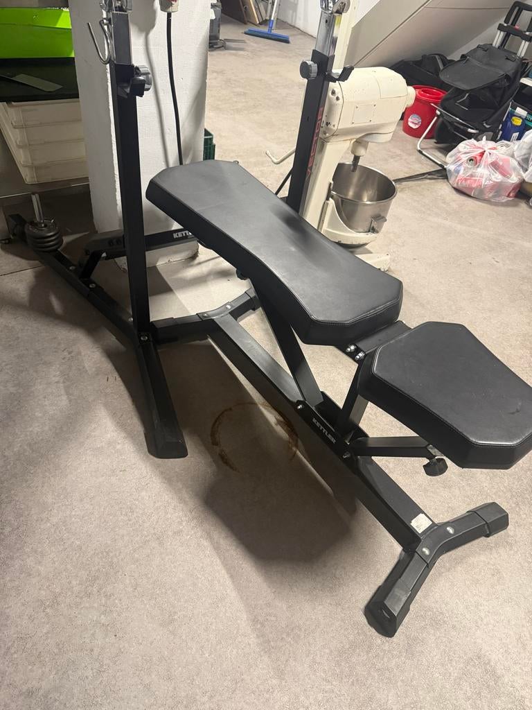 Kettler Vector fitnessbank met haltersteunen, Ophalen, Gebruikt, Borst, Fitnessbank