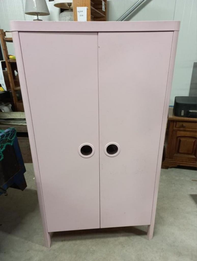 Roze kast 140x80x52 cm - Kinderkamer/Opbergruimte, Ophalen, Met deur(en), Gebruikt, 100 tot 150 cm