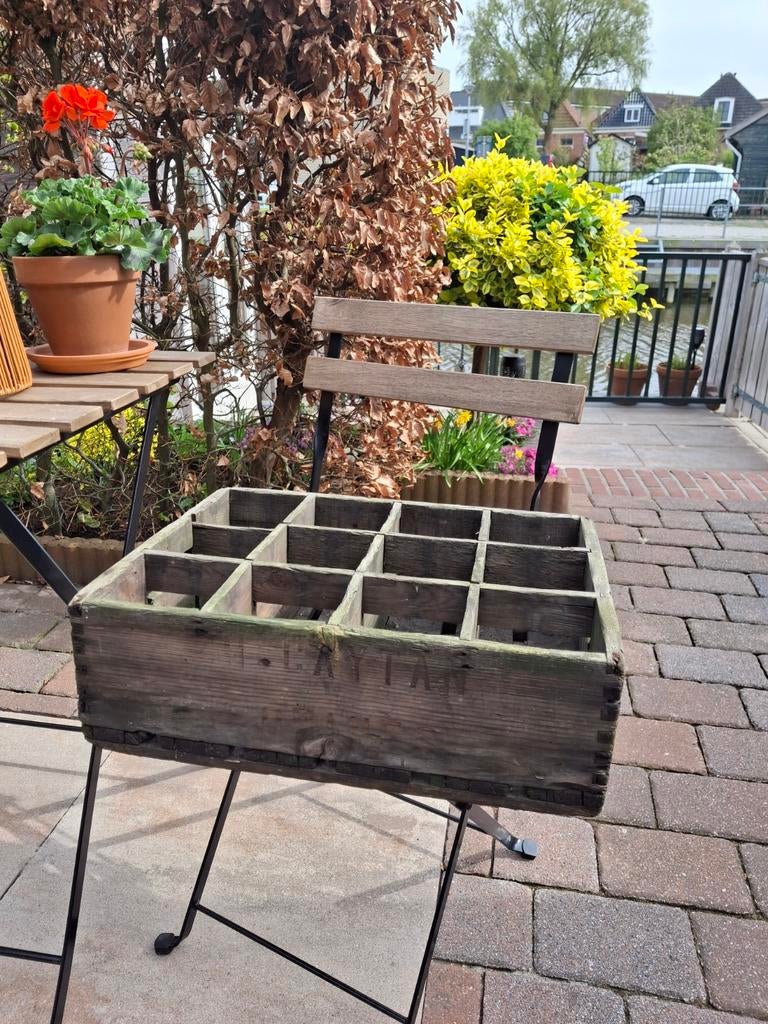 Brocant houten flessenkratje - Limonade krat, Ophalen