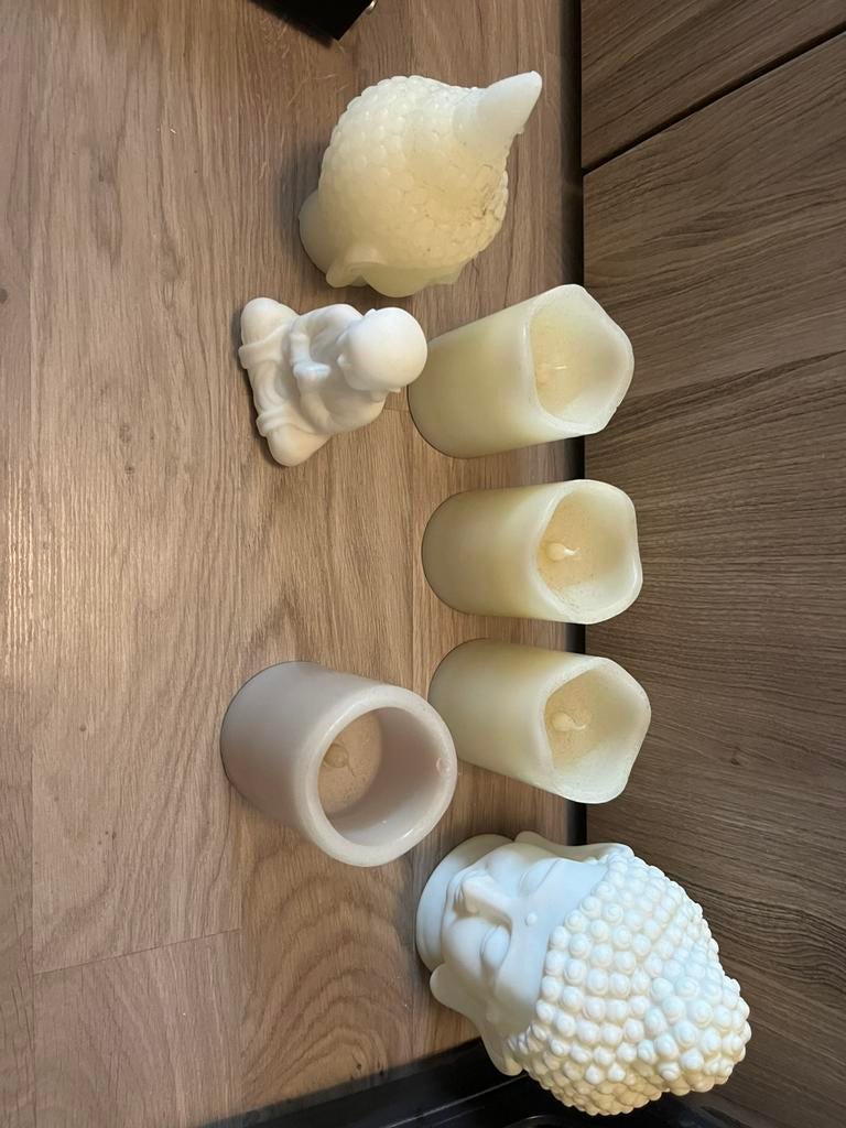 Nep kaarsen, Huis en Inrichting, Woonaccessoires | Kandelaars en Kaarsen, Ophalen, Zo goed als nieuw, Overige materialen, Minder dan 25 cm