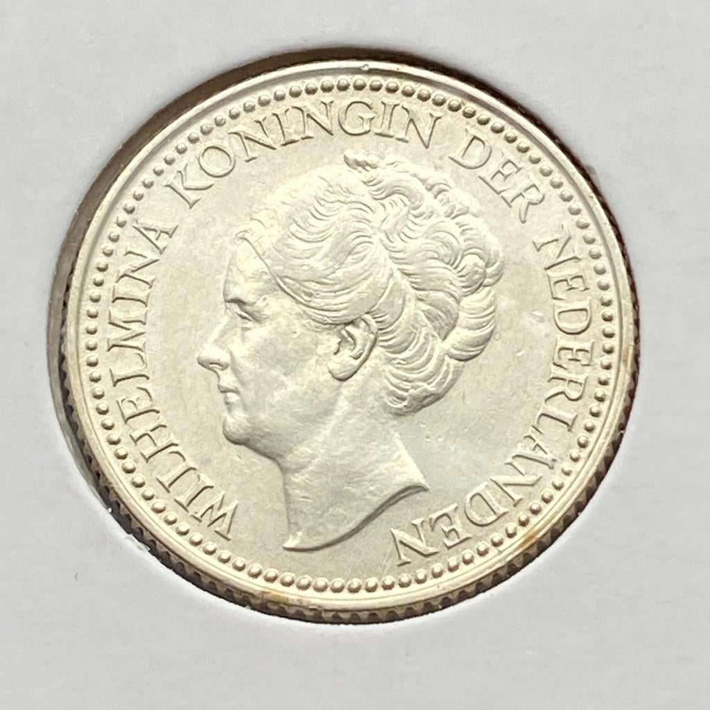 Halve Gulden Zilver uit 1921 van Wilhelmina, ½ gulden, Verzenden, Zilver, Koningin Wilhelmina